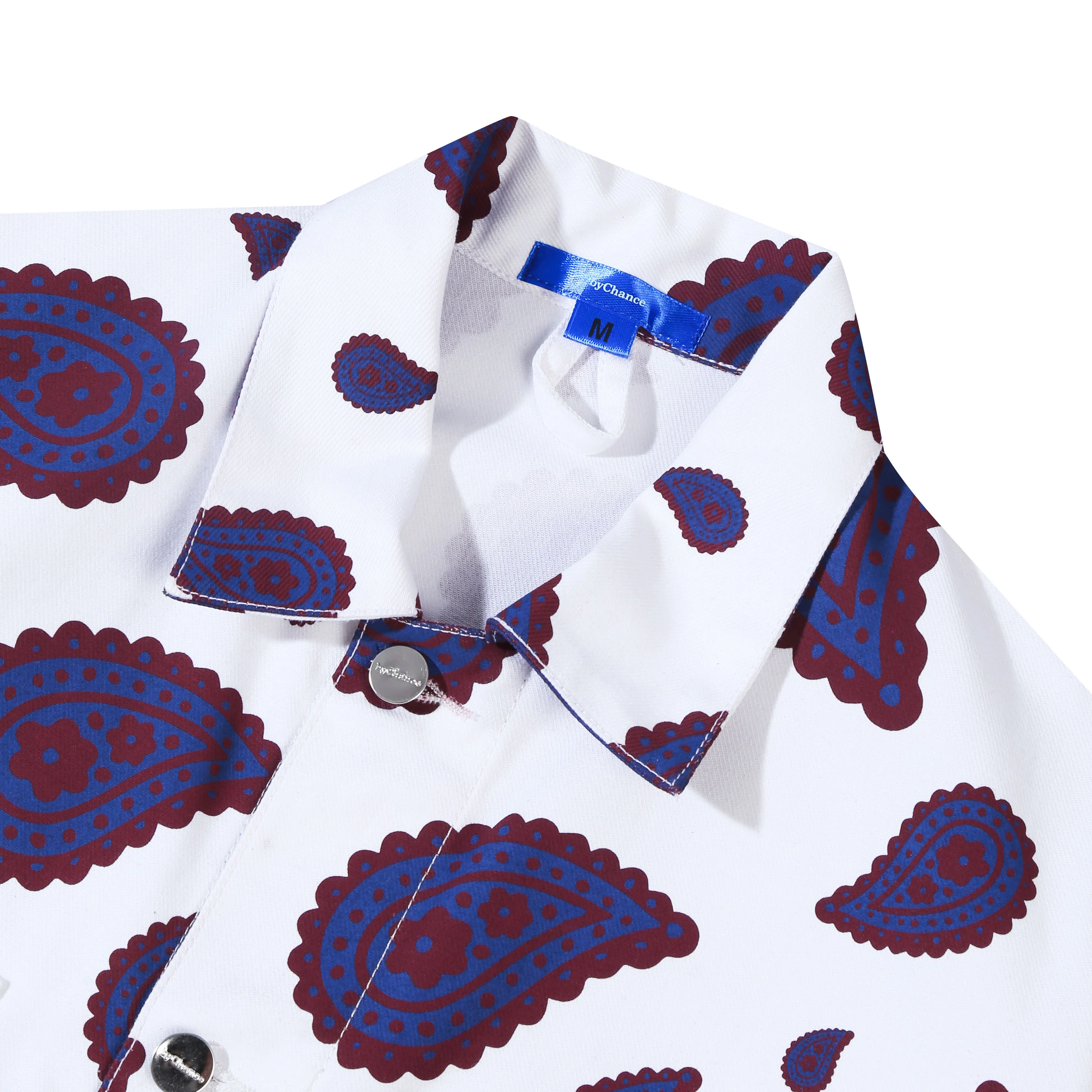Paisley Allover Overshirt WHITE - Image 3