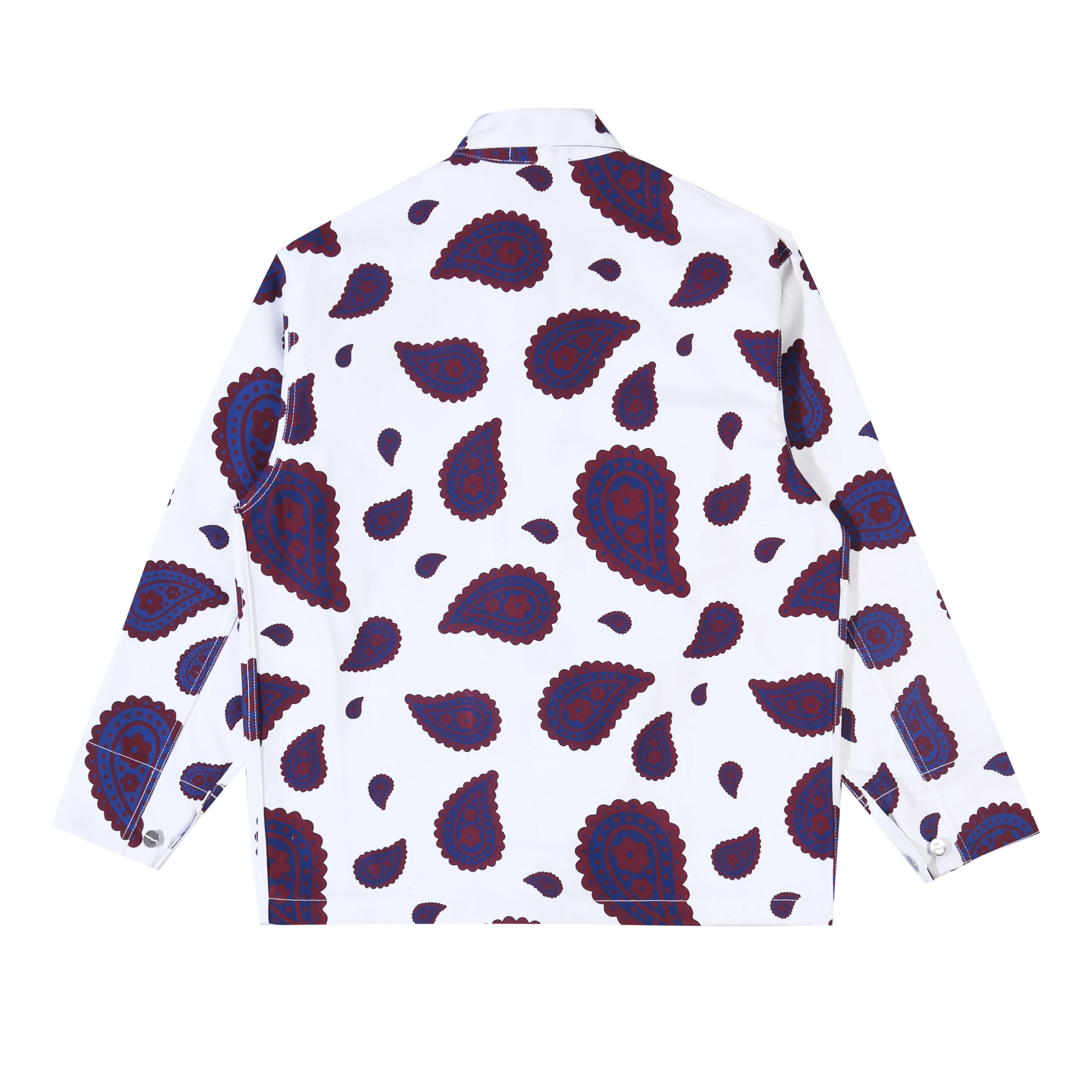 Paisley Allover Overshirt WHITE - Image 5