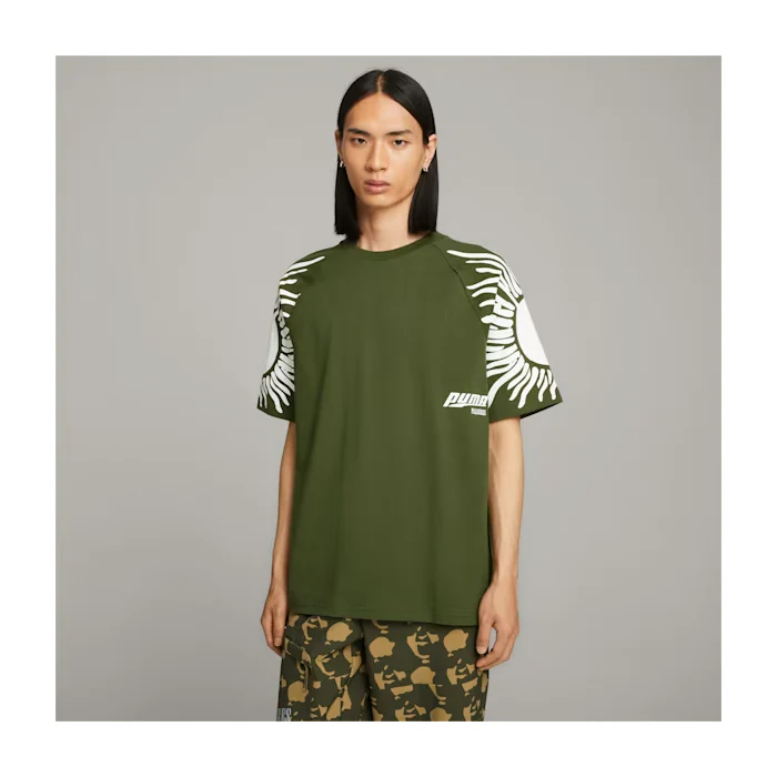 PUMA x PLEASURES Sun Graphic Tee Myrtle - Image 3