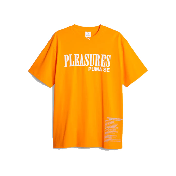 PUMA x PLEASURES Typo Tee Orange Glo