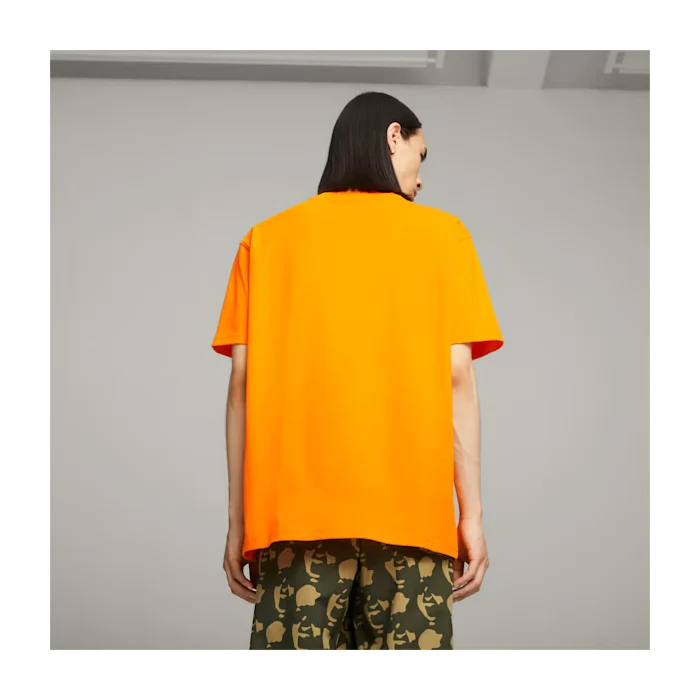 PUMA x PLEASURES Typo Tee Orange Glo - Image 4