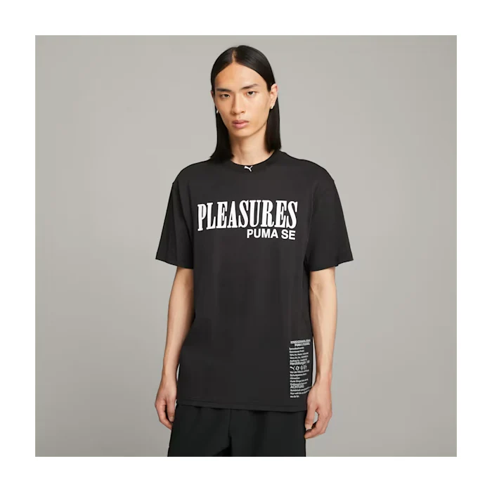 PUMA x PLEASURES Typo Tee PUMA Black - Image 3
