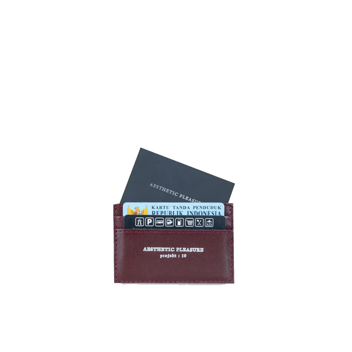 Recta Cardholder Nappa Maroon - Image 2