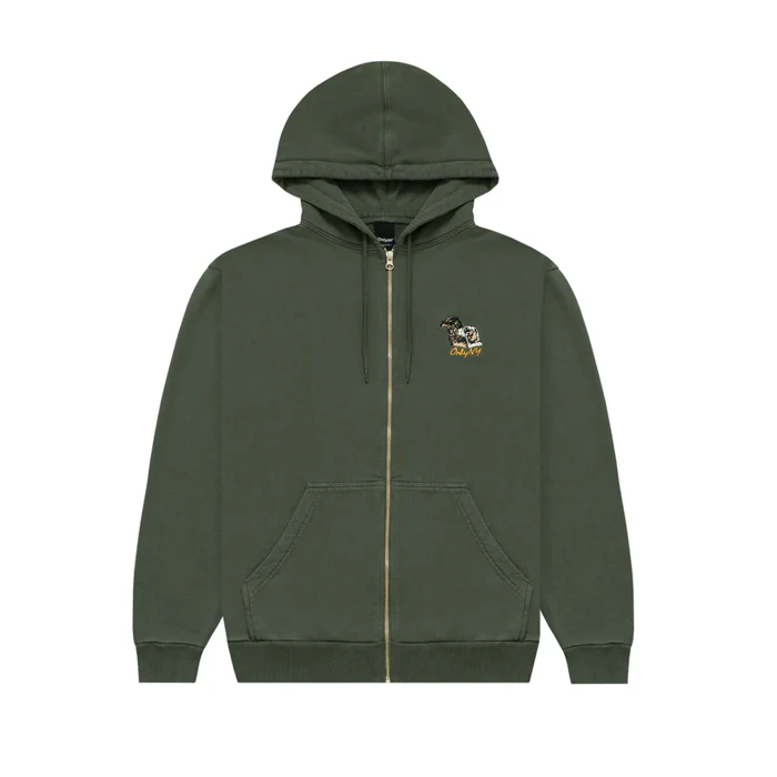 RETRIEVER ZIP UP HOODIE - DARK OLIVE