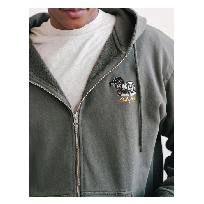 RETRIEVER ZIP UP HOODIE - DARK OLIVE - Image 4