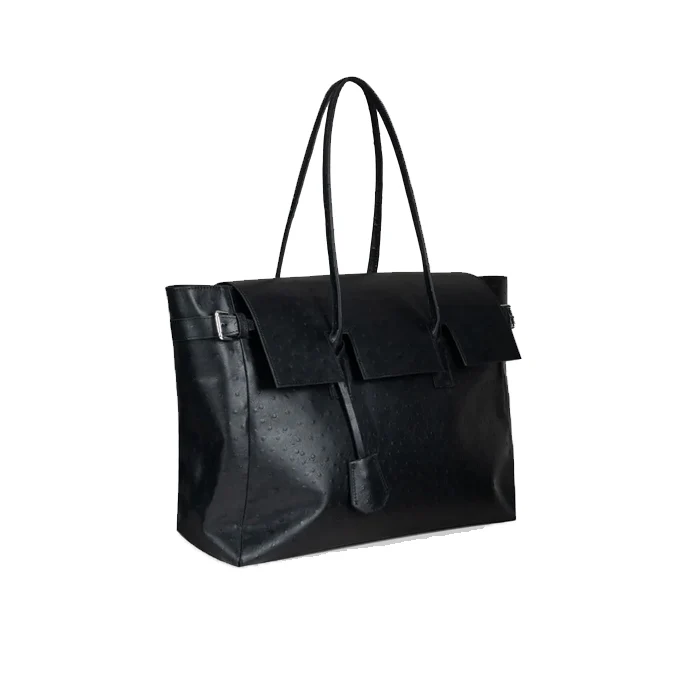 ROCCO BAG OSTRICH BLACK - Image 4