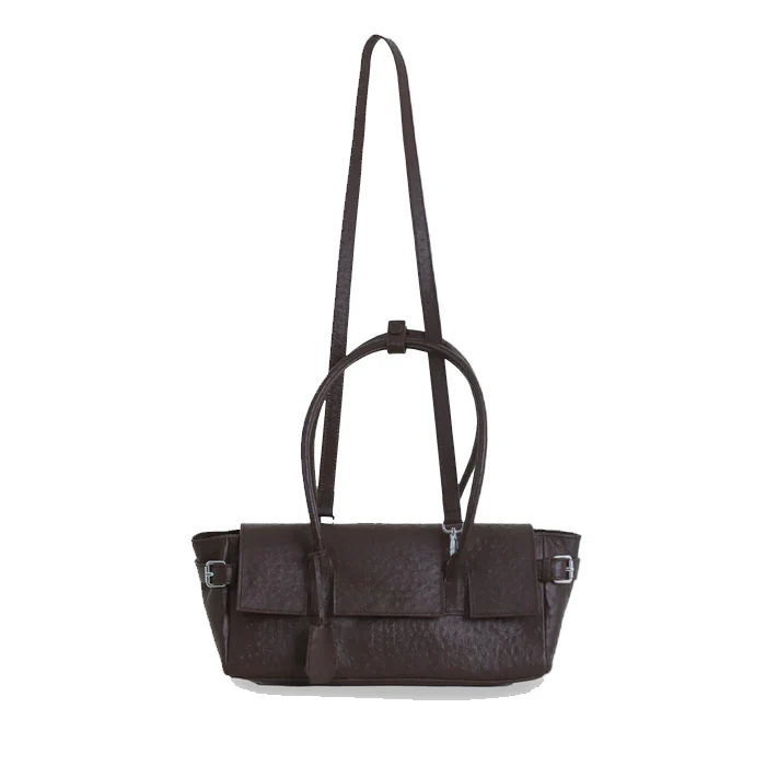 ROCCO BAGUETTE BAG OSTRICH BROWN - Image 2