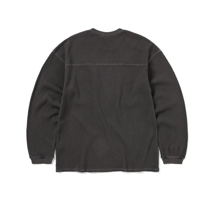 THAT Waffle L/S Tee - Charcoal - Image 3