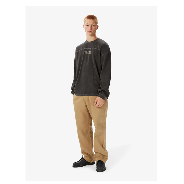 THAT Waffle L/S Tee - Charcoal - Image 4