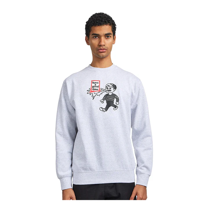 Throw Up Man Frame Crewneck Gray - Image 3