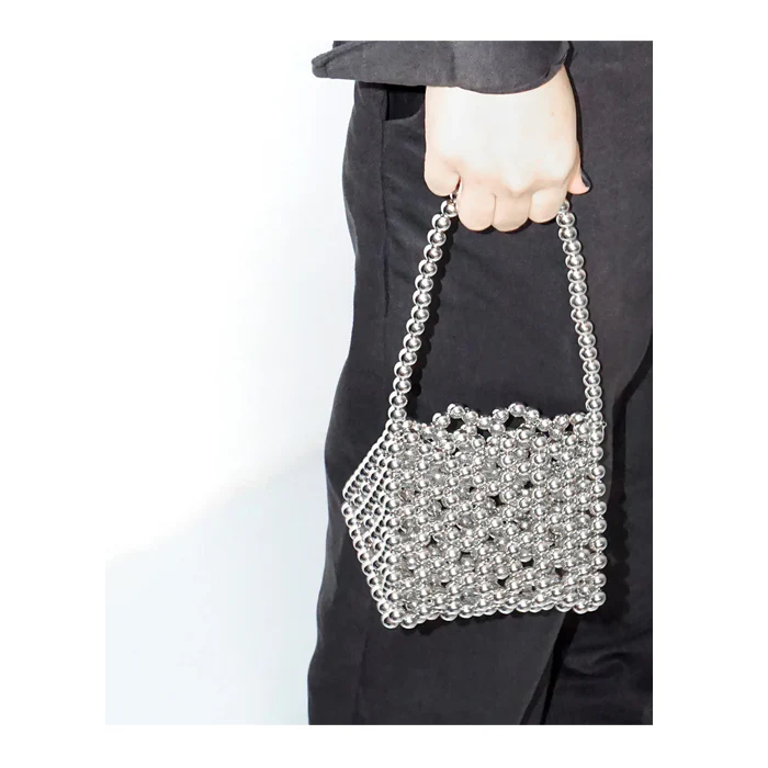 Triangular Long Bag Silver - Image 2