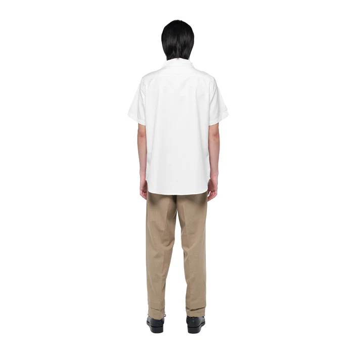 WHITE COLLARLESS PART 1 SHORTSLEEVES JS - Image 4